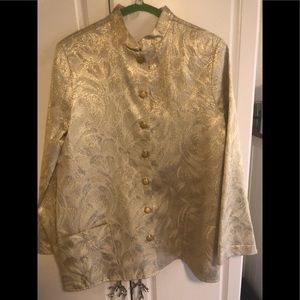 Vintage Gold Metallic Cheongsam
